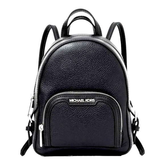 MICHAEL KORS JAYCEE LEATHER XS CONVERTIBLE BACKPACK SHOULDER BAG $398 Black - Picture 1 of 7